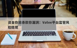 资金存放条款存漏洞：Vatee平台监管风险隐现