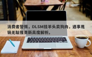 消费者警惕，DLSM挂羊头卖狗肉，遇事甩锅无耻推责新高度解析。