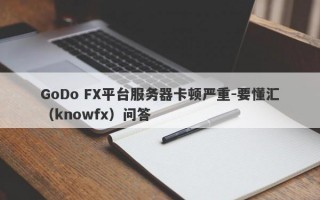 GoDo FX平台服务器卡顿严重-要懂汇（knowfx）问答