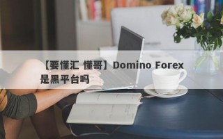 【要懂汇 懂哥】Domino Forex是黑平台吗
