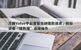 万腾Vatee平台客服拒绝提款请求，称投资者“赌数据”违规操作