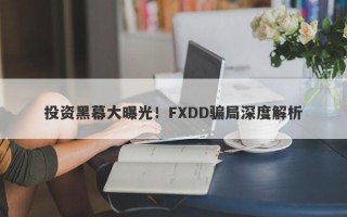 投资黑幕大曝光！FXDD骗局深度解析