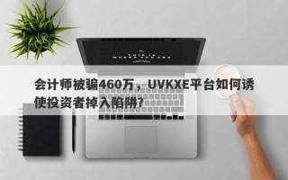 会计师被骗460万，UVKXE平台如何诱使投资者掉入陷阱？