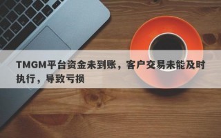 TMGM平台资金未到账，客户交易未能及时执行，导致亏损