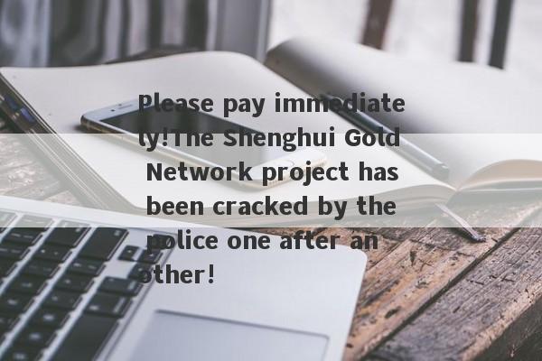 Please pay immediately!The Shenghui Gold Network project has been cracked by the police one after another!-第1张图片-要懂汇圈网