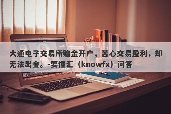 大通电子交易所赠金开户，苦心交易盈利，却无法出金。-要懂汇（knowfx）问答-第1张图片-要懂汇圈网