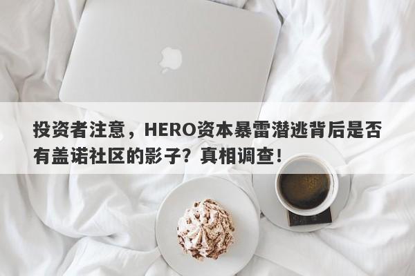 投资者注意，HERO资本暴雷潜逃背后是否有盖诺社区的影子？真相调查！-第1张图片-要懂汇圈网